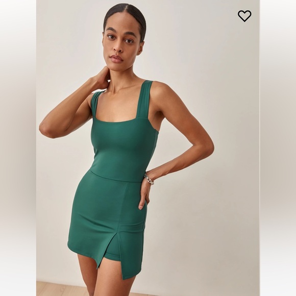 REFORMATION Daria Ecomove Active Dress Green M - Picture 3 of 8